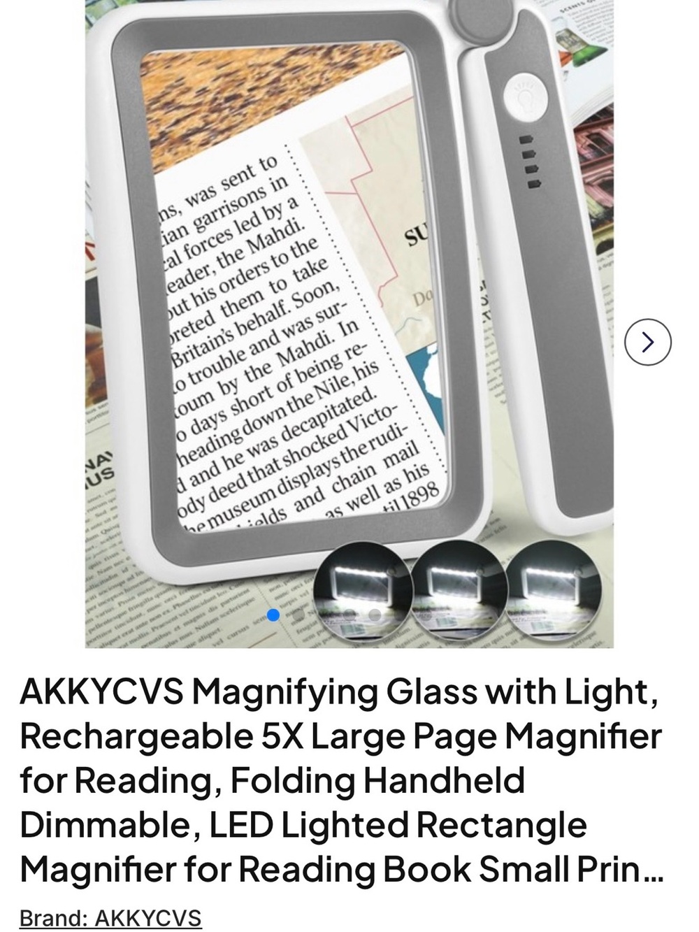 AKKYCVS  LED Magnifying Glass with Light
